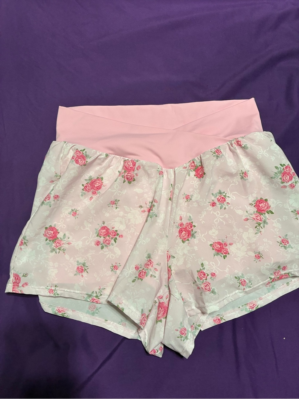 As Revival size small light pink Floral Crossover Shorts